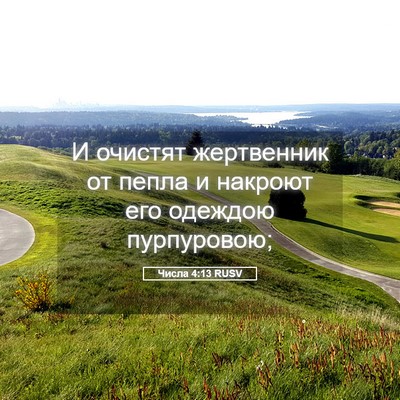 Picture 05 - Числа 4:13 RUSV - И очистят жертвенник от - Bible Verse Picture