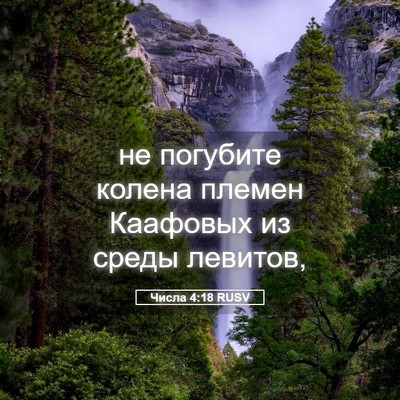 Picture 05 - Числа 4:18 RUSV - не погубите колена племен - Bible Verse Picture