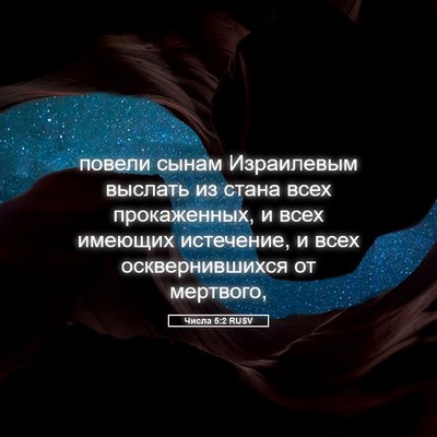 Picture 05 - Числа 5:2 RUSV - повели сынам Израилевым - Bible Verse Picture