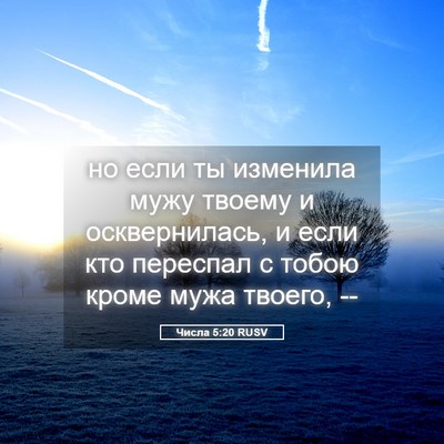 Picture 05 - Числа 5:20 RUSV - но если ты изменила мужу - Bible Verse Picture