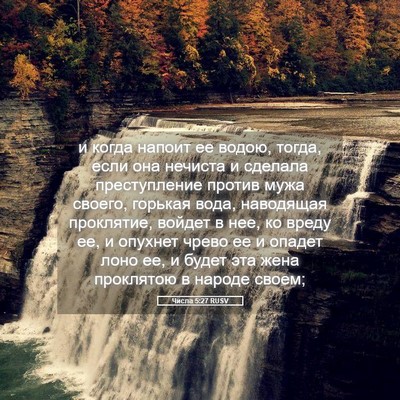 Picture 05 - Числа 5:27 RUSV - и когда напоит ее водою, - Bible Verse Picture