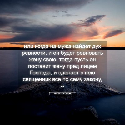 Picture 05 - Числа 5:30 RUSV - или когда на мужа найдет - Bible Verse Picture