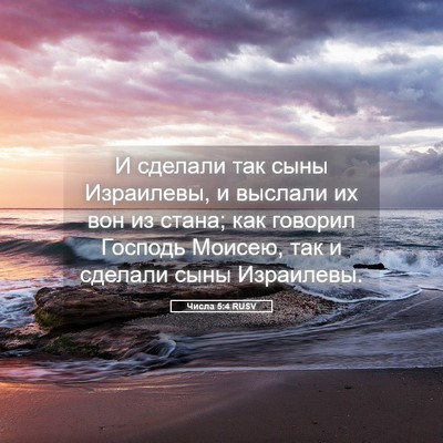 Picture 05 - Числа 5:4 RUSV - И сделали так сыны - Bible Verse Picture