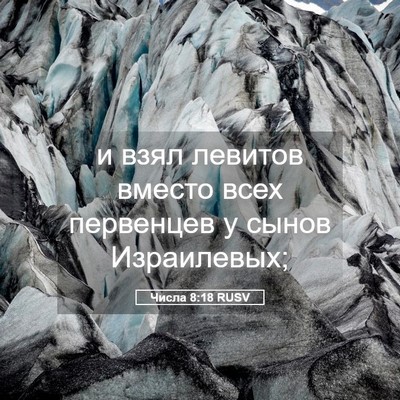 Picture 05 - Числа 8:18 RUSV - и взял левитов вместо всех - Bible Verse Picture