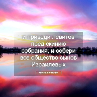 Picture 05 - Числа 8:9 RUSV - и приведи левитов пред - Bible Verse Picture