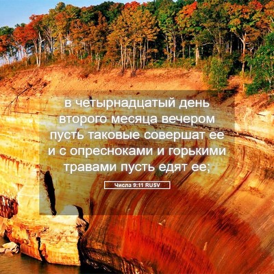 Picture 05 - Числа 9:11 RUSV - в четырнадцатый день - Bible Verse Picture
