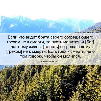 Picture 06 - 1 Иоанна 5:16 RUSV - Если кто видит брата - Bible Verse Picture