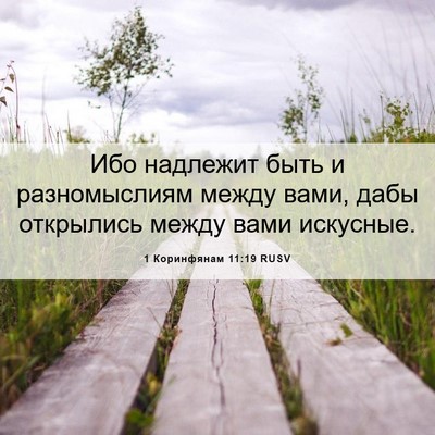 Picture 06 - 1 Коринфянам 11:19 RUSV - Ибо надлежит быть и - Bible Verse Picture