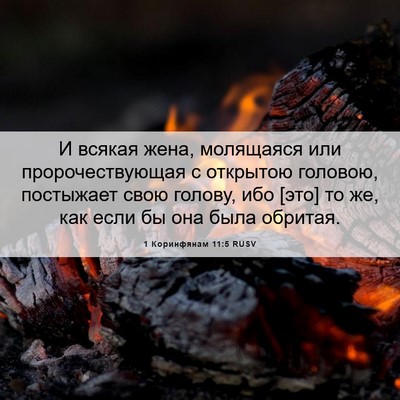 Picture 06 - 1 Коринфянам 11:5 RUSV - И всякая жена, молящаяся - Bible Verse Picture