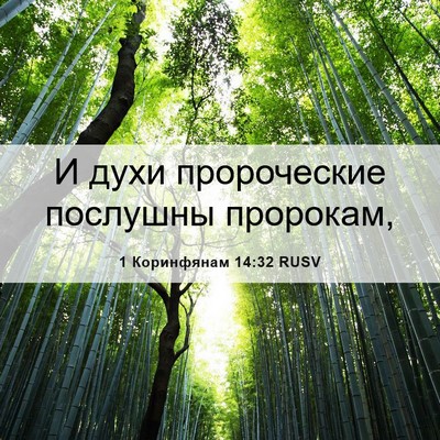 Picture 06 - 1 Коринфянам 14:32 RUSV - И духи пророческие - Bible Verse Picture