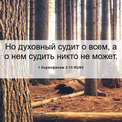 Picture 06 - 1 Коринфянам 2:15 RUSV - Но духовный судит о всем, а - Bible Verse Picture