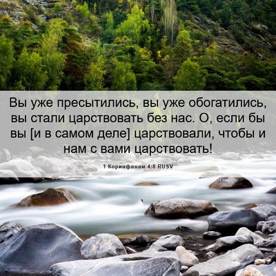 Picture 06 - 1 Коринфянам 4:8 RUSV - Вы уже пресытились, вы уже - Bible Verse Picture