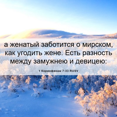 Picture 06 - 1 Коринфянам 7:33 RUSV - а женатый заботится о - Bible Verse Picture