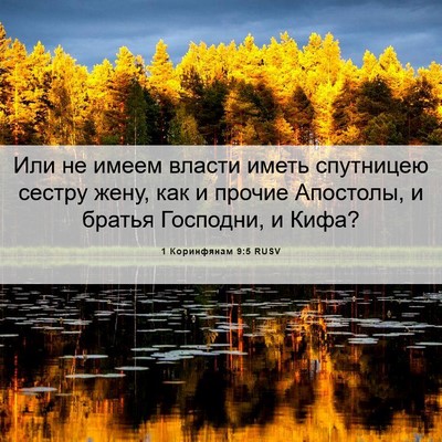Picture 06 - 1 Коринфянам 9:5 RUSV - Или не имеем власти иметь - Bible Verse Picture