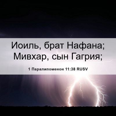 Picture 06 - 1 Паралипоменон 11:38 RUSV - Иоиль, брат Нафана; Мивхар, - Bible Verse Picture