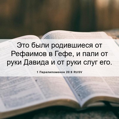 Picture 06 - 1 Паралипоменон 20:8 RUSV - Это были родившиеся от - Bible Verse Picture