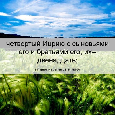 Picture 06 - 1 Паралипоменон 25:11 RUSV - четвертый Ицрию с - Bible Verse Picture