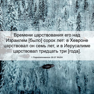 Picture 06 - 1 Паралипоменон 29:27 RUSV - Времени царствования его - Bible Verse Picture