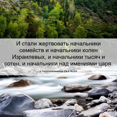 Picture 06 - 1 Паралипоменон 29:6 RUSV - И стали жертвовать - Bible Verse Picture