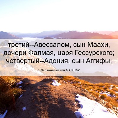 Picture 06 - 1 Паралипоменон 3:2 RUSV - третий--Авессалом, сын - Bible Verse Picture
