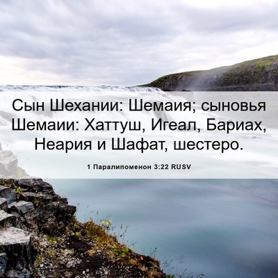 Picture 06 - 1 Паралипоменон 3:22 RUSV - Сын Шехании: Шемаия; - Bible Verse Picture