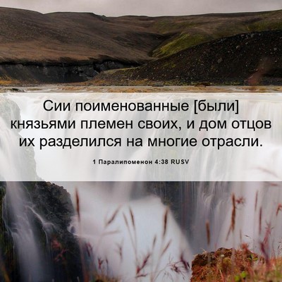 Picture 06 - 1 Паралипоменон 4:38 RUSV - Сии поименованные [были] - Bible Verse Picture