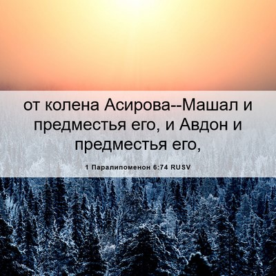 Picture 06 - 1 Паралипоменон 6:74 RUSV - от колена Асирова--Машал и - Bible Verse Picture