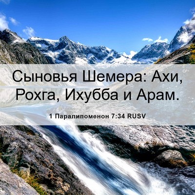 Picture 06 - 1 Паралипоменон 7:34 RUSV - Сыновья Шемера: Ахи, Рохга, - Bible Verse Picture
