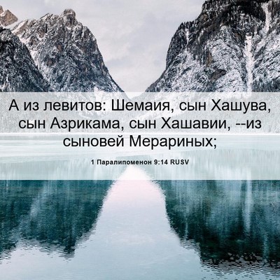 Picture 06 - 1 Паралипоменон 9:14 RUSV - А из левитов: Шемаия, сын - Bible Verse Picture