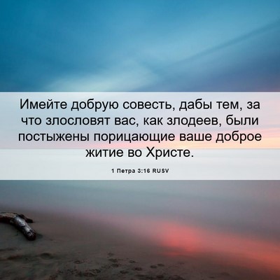 Picture 06 - 1 Петра 3:16 RUSV - Имейте добрую совесть, - Bible Verse Picture
