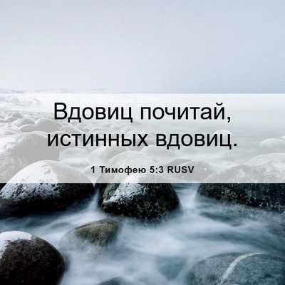 Picture 06 - 1 Тимофею 5:3 RUSV - Вдовиц почитай, истинных - Bible Verse Picture