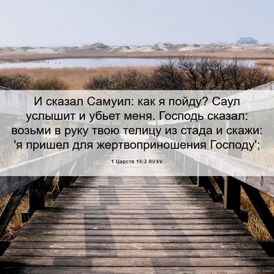 Picture 06 - 1 Царств 16:2 RUSV - И сказал Самуил: как я - Bible Verse Picture