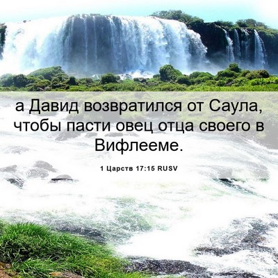 Picture 06 - 1 Царств 17:15 RUSV - а Давид возвратился от - Bible Verse Picture