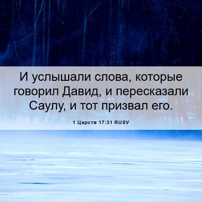 Picture 06 - 1 Царств 17:31 RUSV - И услышали слова, которые - Bible Verse Picture