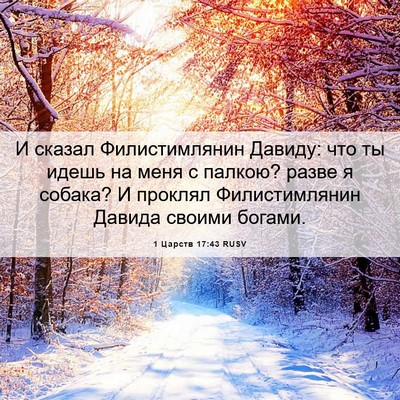 Picture 06 - 1 Царств 17:43 RUSV - И сказал Филистимлянин - Bible Verse Picture