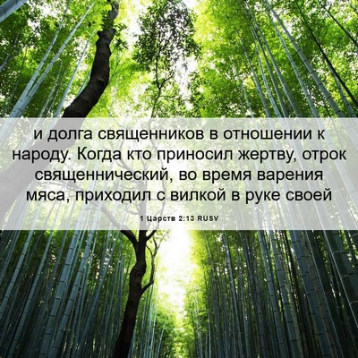 Picture 06 - 1 Царств 2:13 RUSV - и долга священников в - Bible Verse Picture