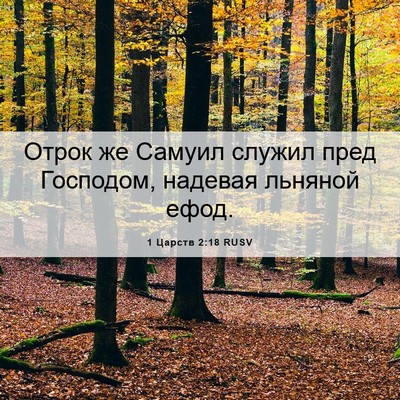 Picture 06 - 1 Царств 2:18 RUSV - Отрок же Самуил служил - Bible Verse Picture