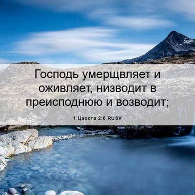 Picture 06 - 1 Царств 2:6 RUSV - Господь умерщвляет и - Bible Verse Picture