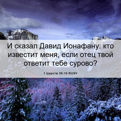 Picture 06 - 1 Царств 20:10 RUSV - И сказал Давид Ионафану: - Bible Verse Picture
