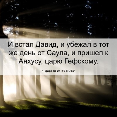 Picture 06 - 1 Царств 21:10 RUSV - И встал Давид, и убежал в - Bible Verse Picture
