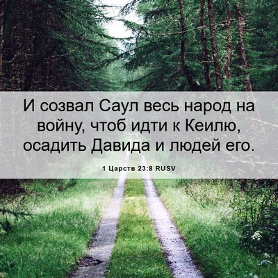 Picture 06 - 1 Царств 23:8 RUSV - И созвал Саул весь народ на - Bible Verse Picture