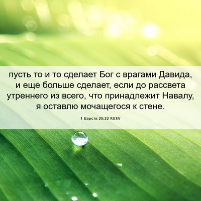 Picture 06 - 1 Царств 25:22 RUSV - пусть то и то сделает Бог с - Bible Verse Picture