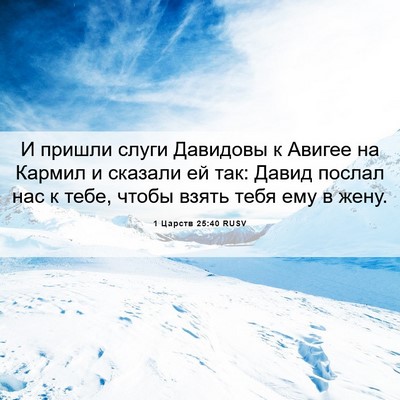 Picture 06 - 1 Царств 25:40 RUSV - И пришли слуги Давидовы к - Bible Verse Picture
