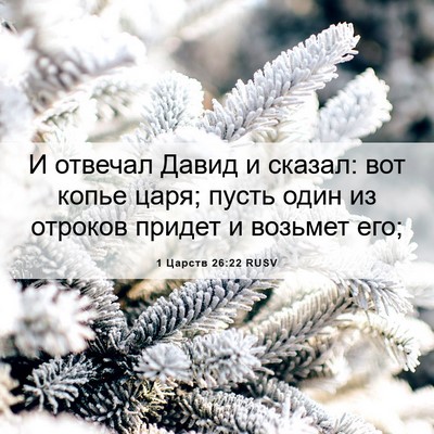 Picture 06 - 1 Царств 26:22 RUSV - И отвечал Давид и сказал: - Bible Verse Picture