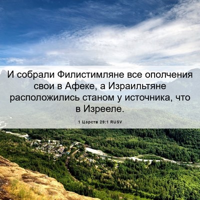 Picture 06 - 1 Царств 29:1 RUSV - И собрали Филистимляне все - Bible Verse Picture