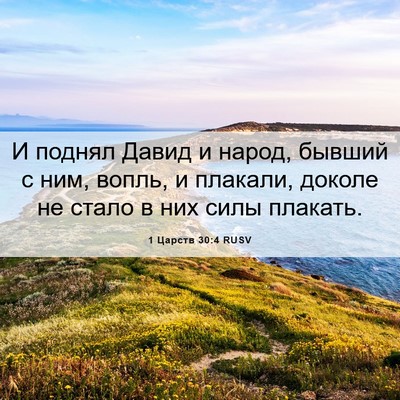 Picture 06 - 1 Царств 30:4 RUSV - И поднял Давид и народ, - Bible Verse Picture