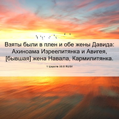 Picture 06 - 1 Царств 30:5 RUSV - Взяты были в плен и обе - Bible Verse Picture
