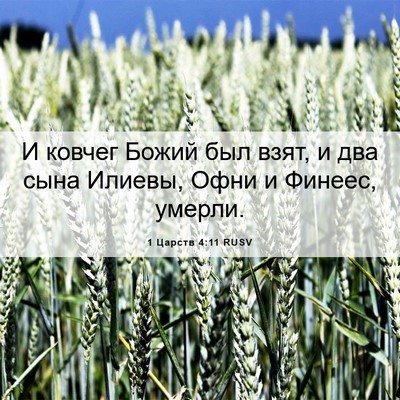 Picture 06 - 1 Царств 4:11 RUSV - И ковчег Божий был взят, и - Bible Verse Picture