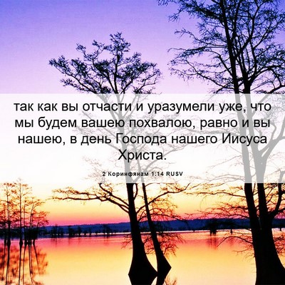 Picture 06 - 2 Коринфянам 1:14 RUSV - так как вы отчасти и - Bible Verse Picture