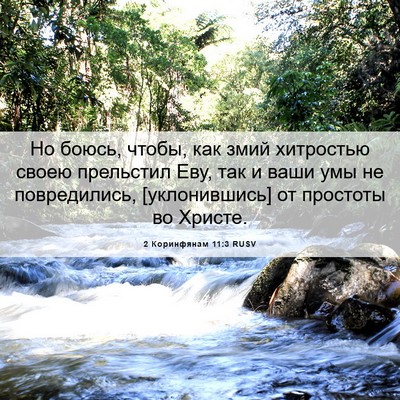 Picture 06 - 2 Коринфянам 11:3 RUSV - Но боюсь, чтобы, как змий - Bible Verse Picture
